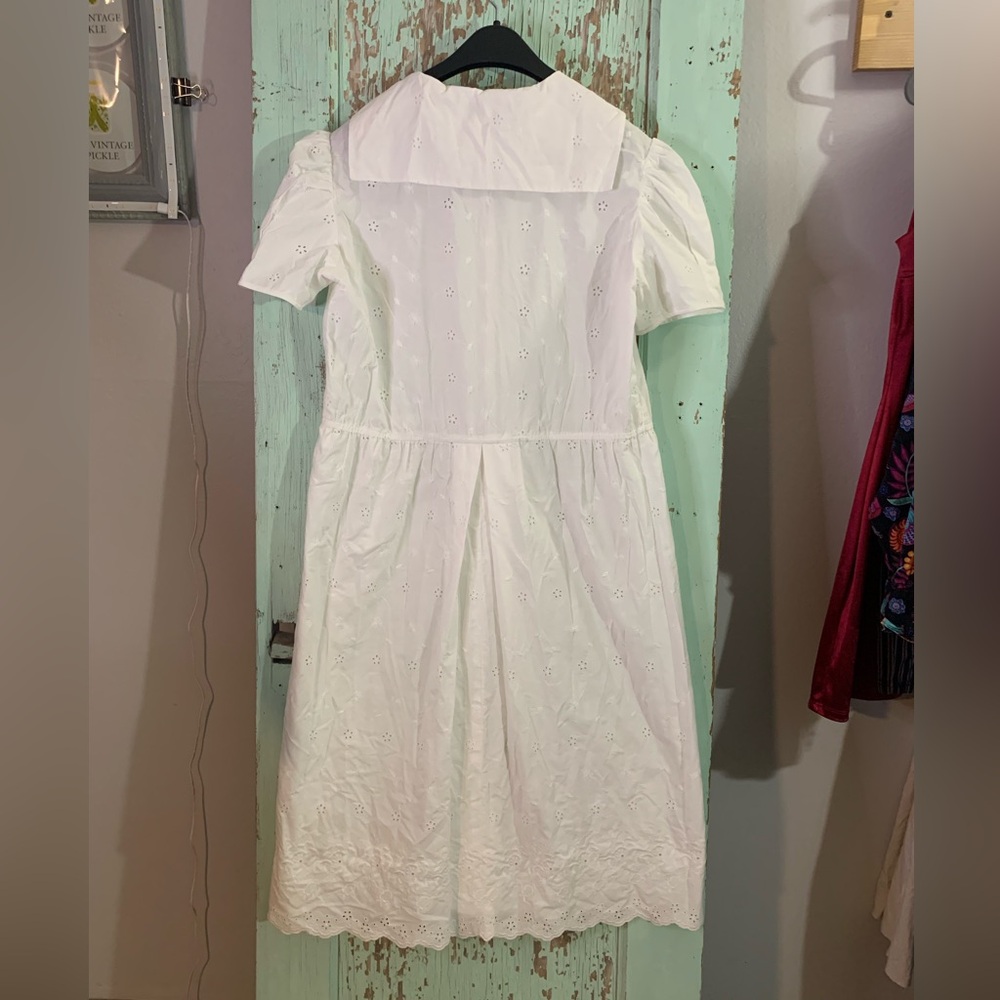 Women’s vintage LF Petite white eyelet dress - Picture 2 of 5